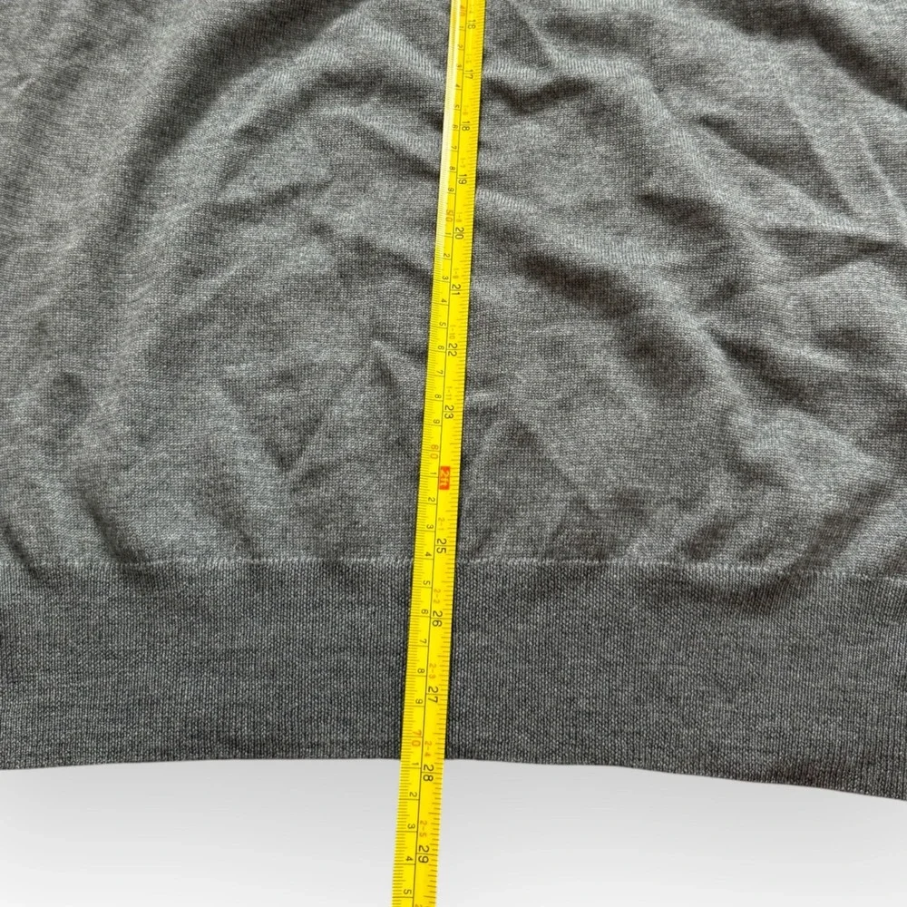 Alan Paine Pure Merino Wool 1/4 Zip‎ Sweater Vest Gray Size 42 EU 50 NWOT